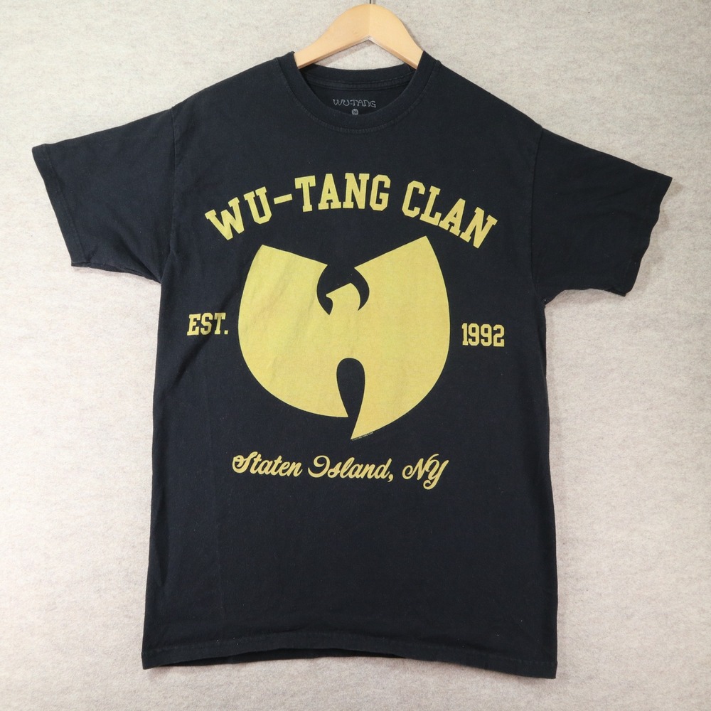 Wu-Tang Clan Shirt Medium Graphic Tee Modern Staten Island NY Logo Black